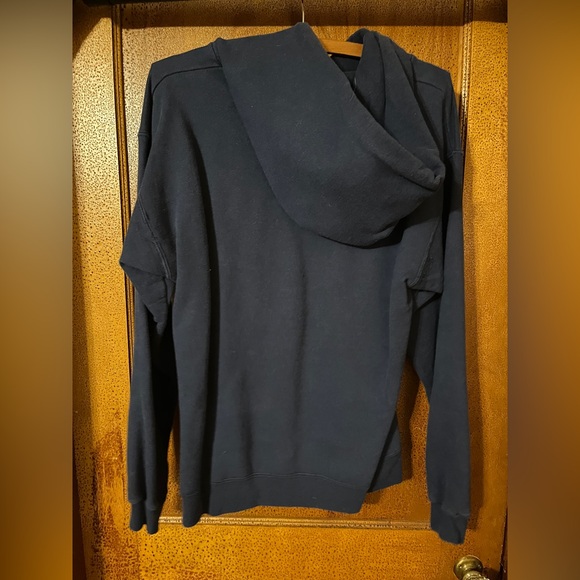 Navy Blue Thrasher Hoodie with Flame Logo - Picture 2 of 2